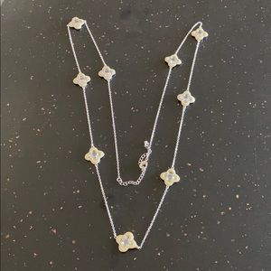 Necklace with enamel and crystals